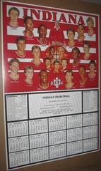 1985-86 Indiana University Basketball Schedule Poster 19x28