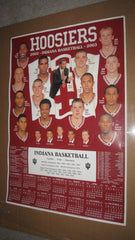 2002-03 Indiana University Basketball Schedule Poster 19x28