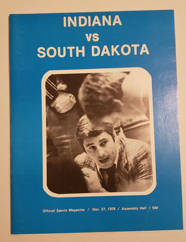 Indiana University vs. South Dakota basketball program November 27, 1976