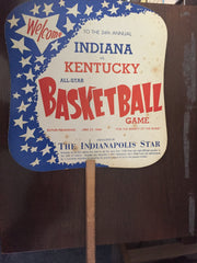 1964 Indiana vs Kentucky High School Basketball All Star Game Fan - Vintage Indy Sports