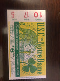 1964 Notre Dame vs USC Football Ticket Stub