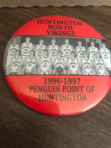 1996-97 Huntington North, Indiana High School Basketball Team Photo Button