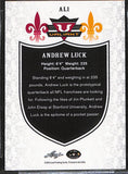 2012 Leaf Valiant Draft Army All American Bowl Green #AL1 Andrew Luck BGS 9.5 Gem Mint