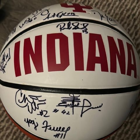 2012-13 Indiana University Team Signed Logo Basketball