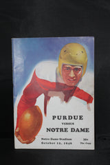 1946 Purdue vs Notre Dame Football Program