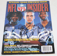 2000 NFL Insider Magazine Autographed Peyton Manning, Edgerrin James, Marvin Harrison