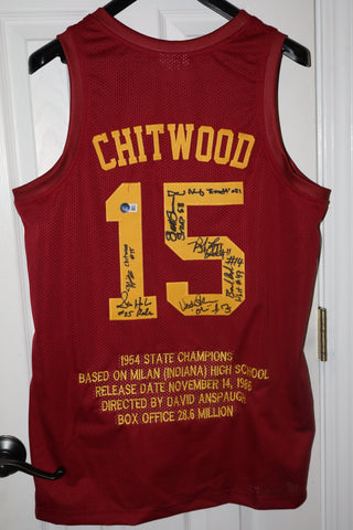 Jimmy Chitwood Hoosiers Multi Signed Jersey