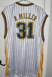 Reggie Miller Indiana Pacers Pinstripe Reebok Jersey, Size 2XL