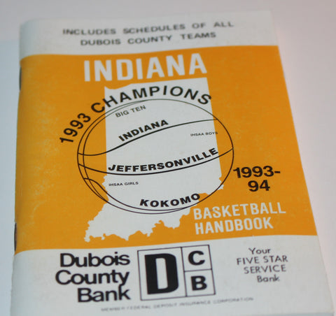1993-94 Indiana Basketball Handbook