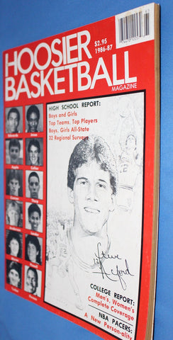 1986-87 Hoosier Basketball Magazine, Steve Alford on Cover