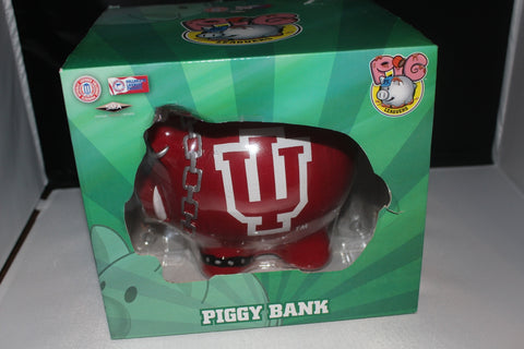 Indiana University 7" Tall Mohawk Piggy Bank, New in Box