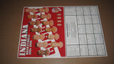 1991-92 Indiana University Basketball Schedule Poster, 11x17 - Vintage Indy Sports