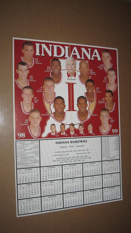 1998-99 Indiana University Basketball Schedule Poster, 11x17