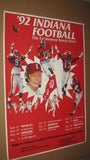 1992 Indiana University Football Schedule Poster 17x24 - Vintage Indy Sports