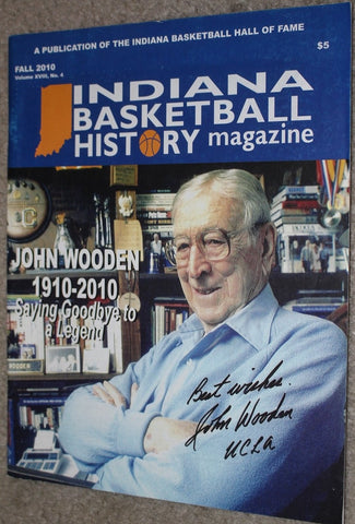 Fall 2010 Indiana Basketball History Magazine, John Wooden on Cover