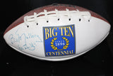 Bill Mallory Autographed BigTen Centennial Logo Mini Football. - Vintage Indy Sports
