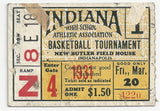 1931 Indiana High School Basketball State Finals Session 1 Ticket Stub - Vintage Indy Sports
