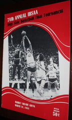 1984 Indiana High School Basketball State Finals Program - Vintage Indy Sports