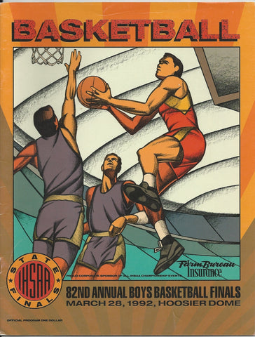1992 Indiana High School Basketball State Finals Program