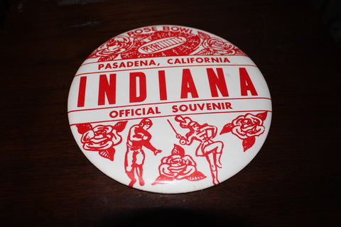 1968 Indiana University Football Rose Bowl 6 Inch Button