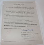 1951 Ohio State vs Butler University Basketball Contract, Tony Hinkle Signature