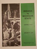 Indiana University vs. Michigan State basketball program January 17, 1977