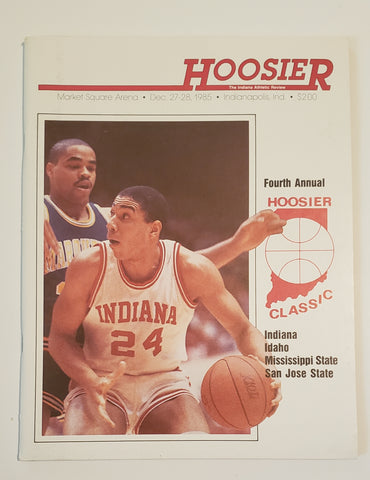 1985 Hoosier Classic Basketball Program Indiana University, Idaho, Miss. State, San Jose State