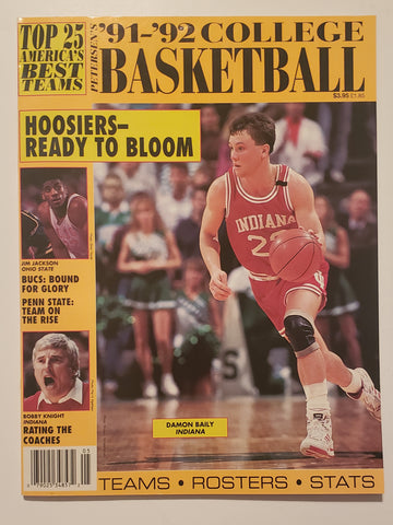 91-92 Petersen's College Basketball Magazine Damon Bailey