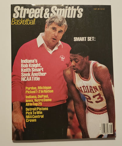 1987-88 Street & Smith's Basketball Magazine Yearbook Bob Knight Keith Smart