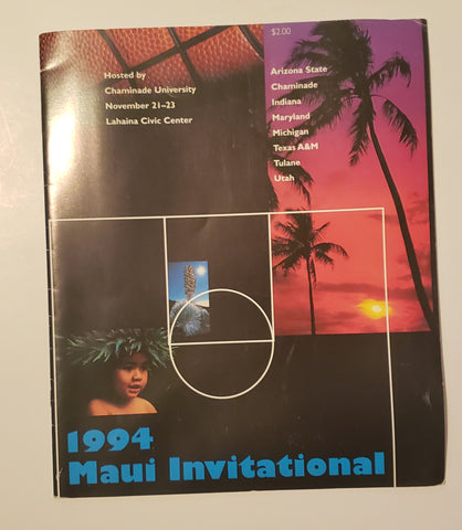 1994 Maui Invitational Program Indiana Maryland Michigan