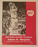 1985 NIT Indiana Vs. Marquette scorecard