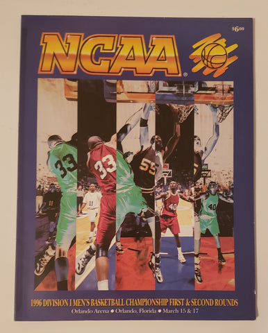 1996 NCAA Basketball Championship First and Second Rounds Program