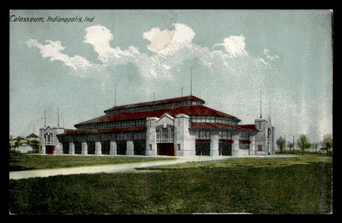 Vintage Indiana State Fairgrounds Coliseum Postcard