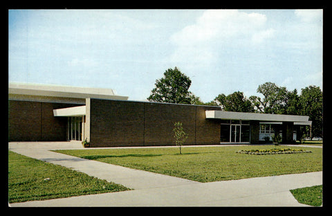Vintage Logansport, Indiana State Hospital Activity Building Postcard