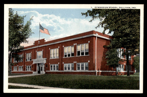 Vintage Sullivan, Indiana High School Gym Postcard