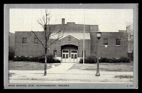 Vintage Huntingburg, Indiana High School Gym Postcard