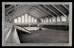 Vintage 1950 Purdue University Fieldhouse Circulated Postcard