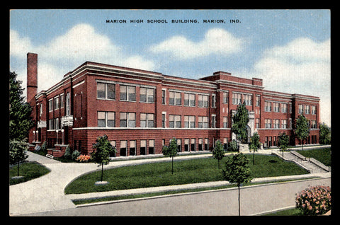 Vintage Marion, Indiana HS Gymnasium Postcard