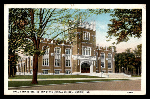 Vintage Ball Gymnasium Ball State University Postcard