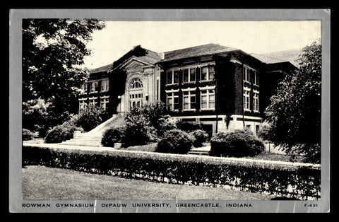 Vintage Depauw University Gymnasium Postcard