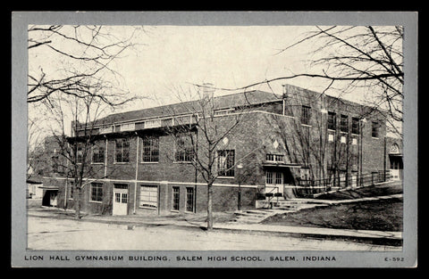 Vintage Salem, Indiana HS Gymnasium Postcard