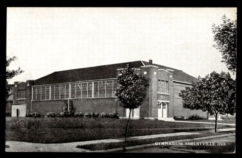 Vintage Shelbyville, Indiana HS Gymnasium Postcard
