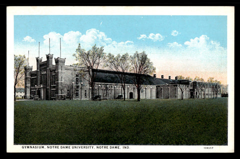 Vintage Notre Dame Gymnasium Postcard