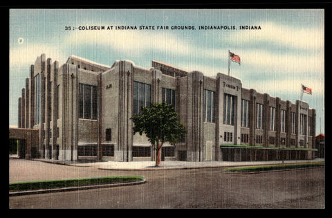 Vintage Indiana State Coliseum Postcard