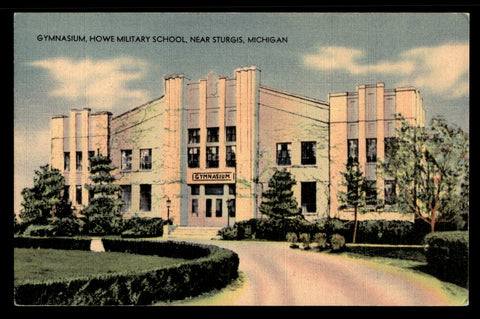 Vintage Howe Military School Gymnasium Postcard