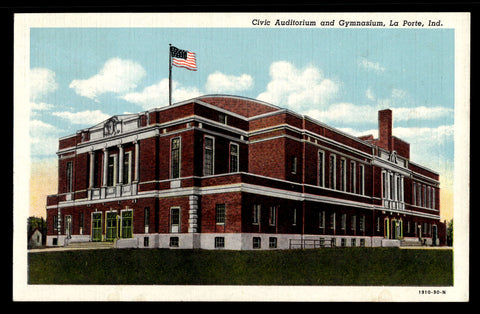 Vintage Laporte, Indiana Auditorium & Gymnasium Postcard