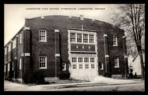 Vintage Loogootee, Indiana HS Gymnasium Postcard