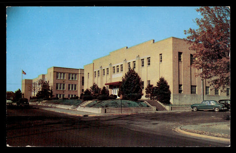 Vintage Jasper, Indiana HS & Gymnasium Postcard