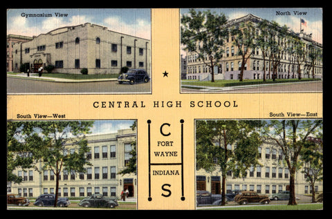 Vintage Ft. Wayne Central Indiana HS Postcard