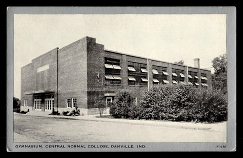 Vintage Danville Normal College Gymnasium Postcard